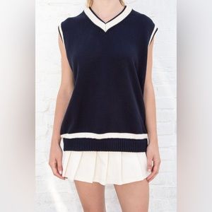 Brandy Melville AGNES COTTON TRIMMING SWEATER VEST